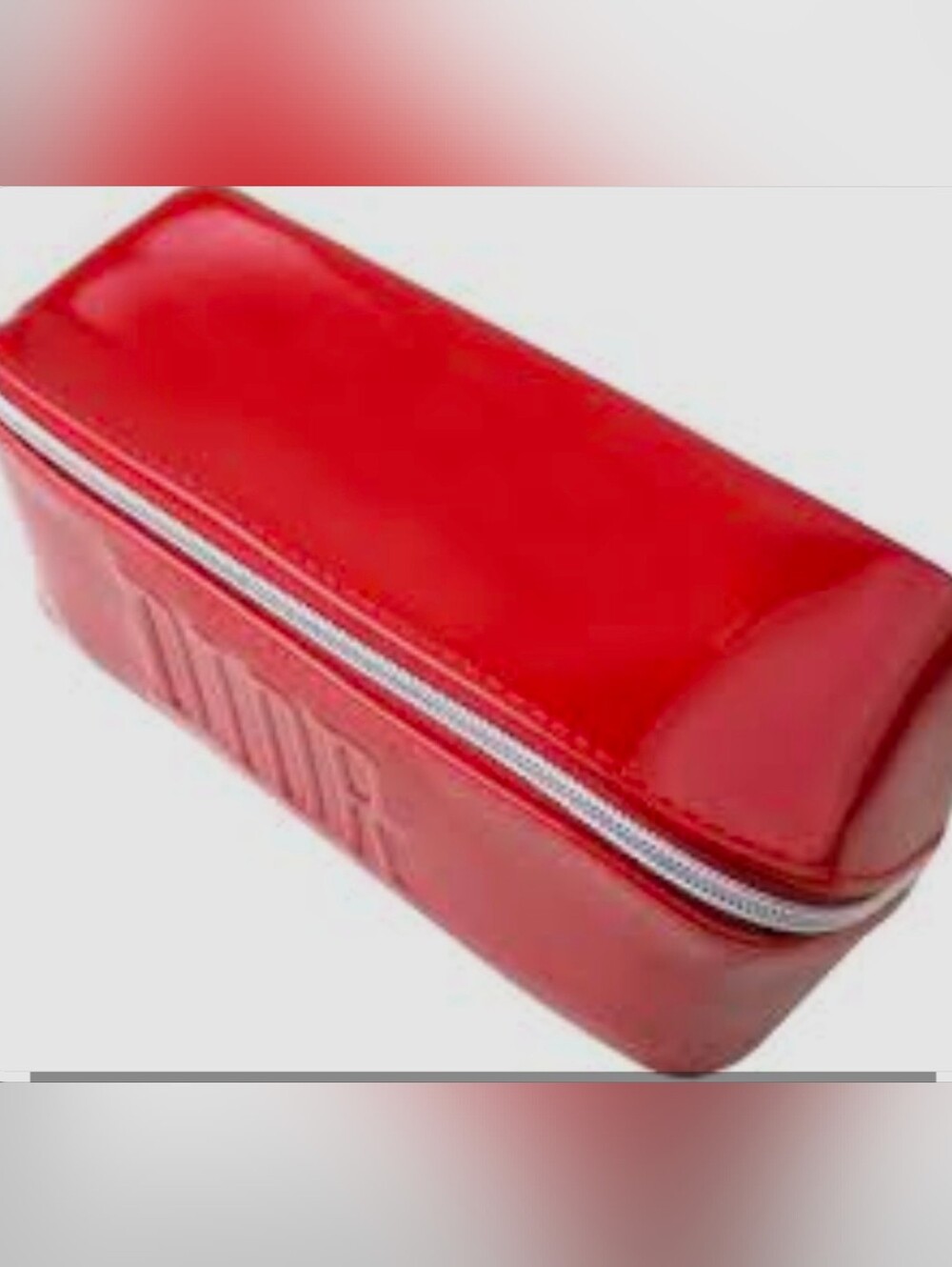 Dior Cosmetic Bag Makeup Case Travel Clutch Wallet Purse Zippered Red LOGO